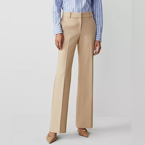 NWOT Ann Taylor The Jayne Trouser Dress Pant In Tan Baguette Size 8 Workwear - Picture 1 of 10